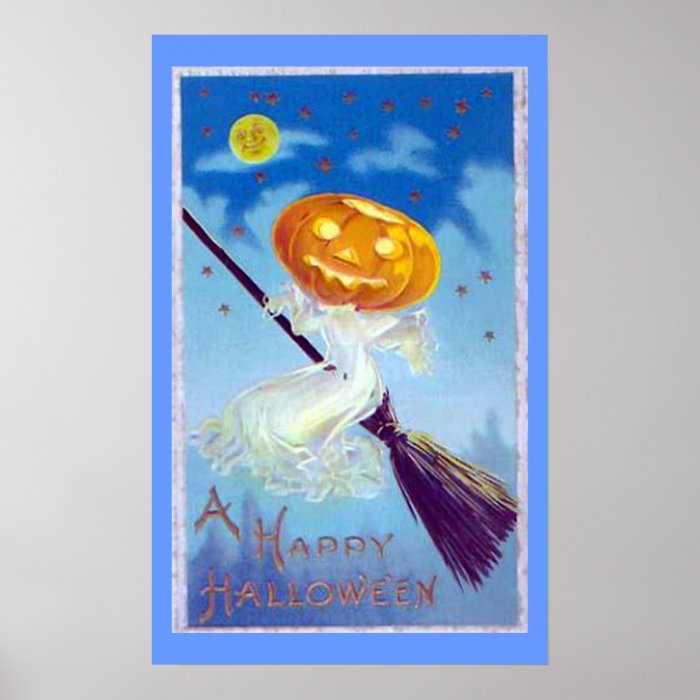 Vintage Happy Halloween Print