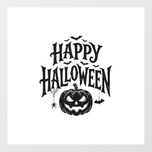 Vintage Happy Halloween Pumpkin Bat Shirt Design_1 Floor Decals