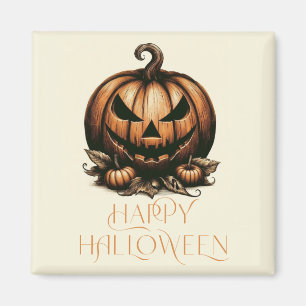 Vintage happy Halloween pumpkin Magnet