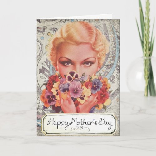 Vintage Happy Mothers Day Card