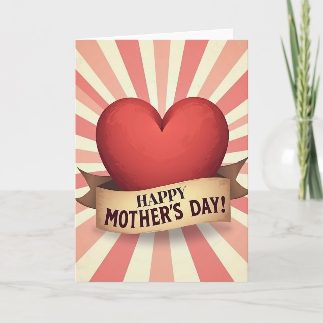 Vintage Happy Mothers Day Card (Front)