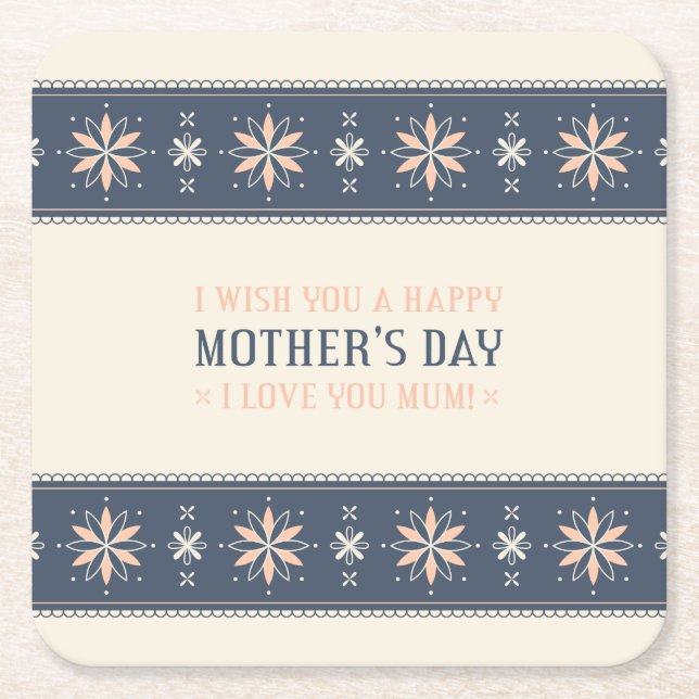 Vintage Happy Mother's Day | Coaster (Front)