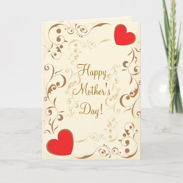 Vintage Happy Mother's Day! Greeting Card (Front)