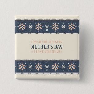 Vintage Happy Mother's Day   Pin Button