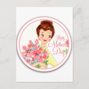 Vintage Happy Mother's Day Postcard by KraftyKays at Zazzle