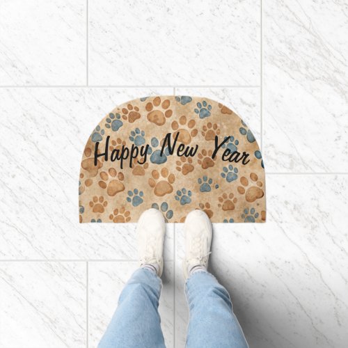 Vintage Happy New Year Doormat