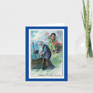 Vintage Happy New Year Holiday Card