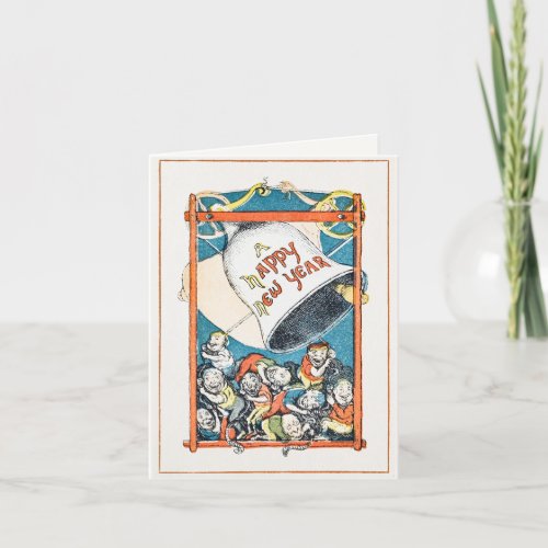 Vintage Happy New Year  Holiday Card