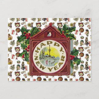 Vintage Happy New Year Holiday Postcard