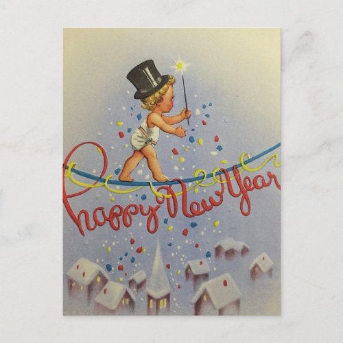 Vintage Happy New Year Postcard