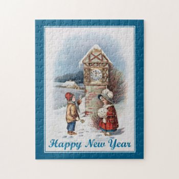 Vintage Happy New Year Puzzle by ChristmasTimeByDarla at Zazzle