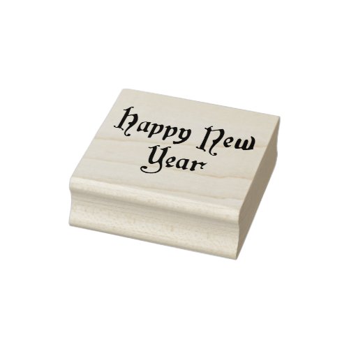 Vintage Happy New Year Rubber Stamp