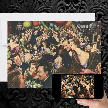 Vintage Happy New Year's Eve Party Invitation by YesterdayCafe at Zazzle