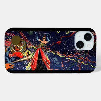 Vintage Happy New Years Eve Party with Confetti iPhone 15 Case