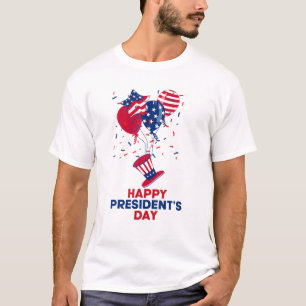 Vintage Happy President's Day Uncle Sam Hat Americ T-Shirt