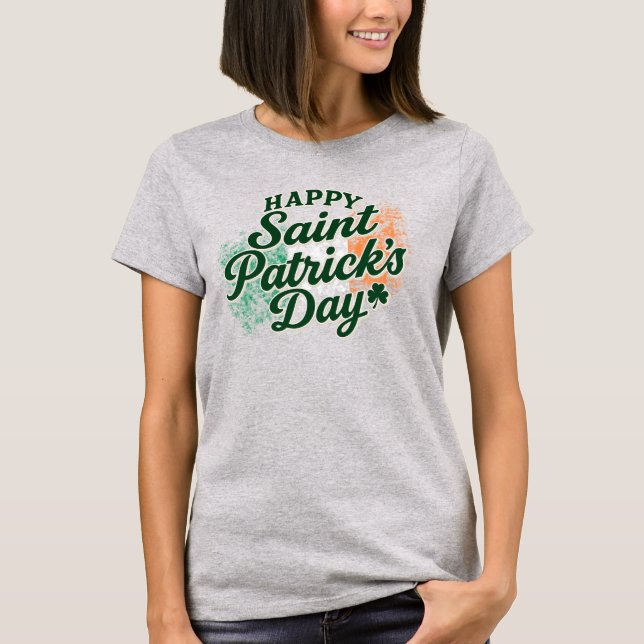 Vintage Happy Saint Patrick's day  T-Shirt (Front)