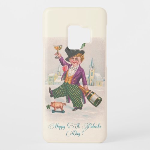 Vintage Happy St Patricks Day Shamrock Champagne Case_Mate Samsung Galaxy S9 Case