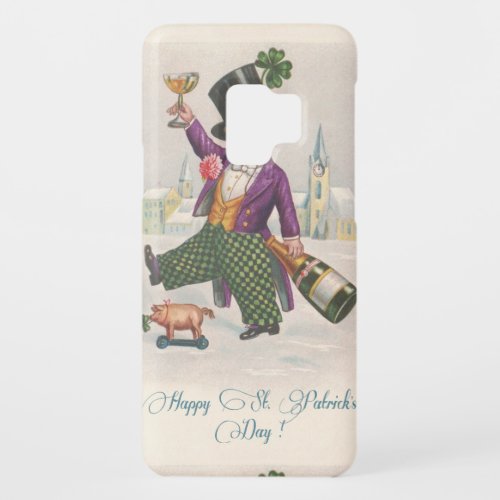 Vintage Happy St Patricks Day Shamrock Champagne Case_Mate Samsung Galaxy S9 Case