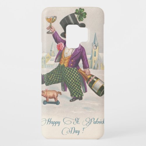 Vintage Happy St Patricks Day Shamrock Champagne Case_Mate Samsung Galaxy S9 Case