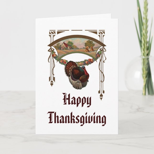 Vintage Happy Thanksgiving Card (Front)