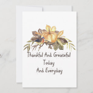 Vintage Happy Thanksgiving Holiday Thank you Card
