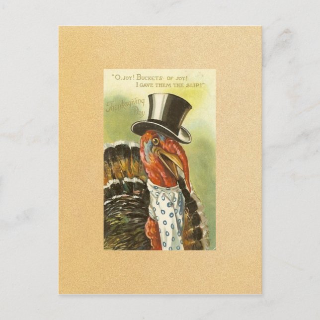 Vintage Happy Thanksgiving Postcard (Front)