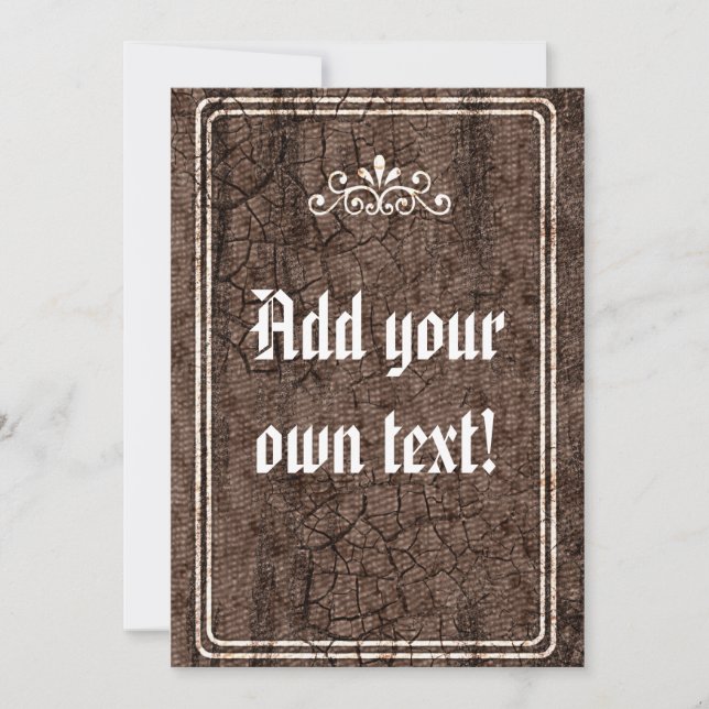 Vintage hard cover book invitations (Front)