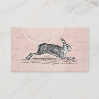 Vintage Hare Bunny Rabbit Illustration - Rabbits Business Card