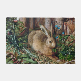 Vintage Hare in the Forest - Hans Hoffmann Doormat