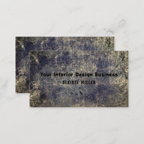 Vintage Harlequin Beige Black Grunge Texture Business Card