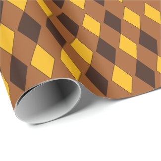 Vintage Harlequin Birthday Diamond Pattern  Wrapping Paper