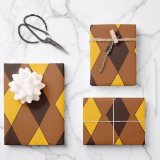 Vintage Harlequin Birthday Diamond Pattern  Wrapping Paper Sheets