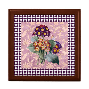 Vintage Harlequin Garden Flower Panel Gift Box