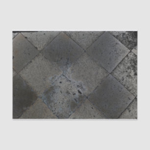 Vintage Harlequin Inspired Metallic Gray Texture Tissue Paper