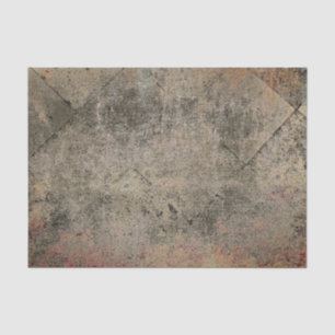 Vintage Harlequin Sepia Brown Black Grunge Texture Tissue Paper