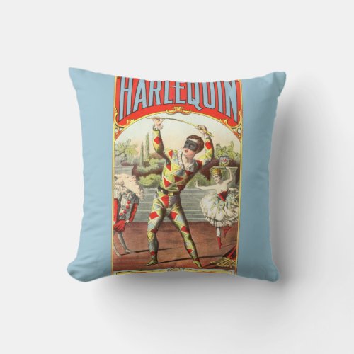 Vintage Harlequin Throw Pillow
