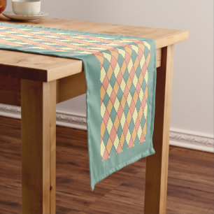Vintage Harlequine Diagonal in Pastels Short Table Runner