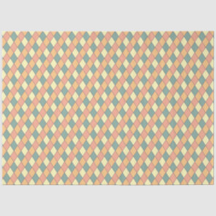 Vintage Harlequine Diagonal in Pastels Tissue Paper