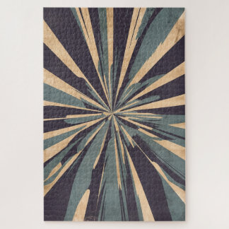 Vintage Harmony in Blue | Retro Geometric Puzzle