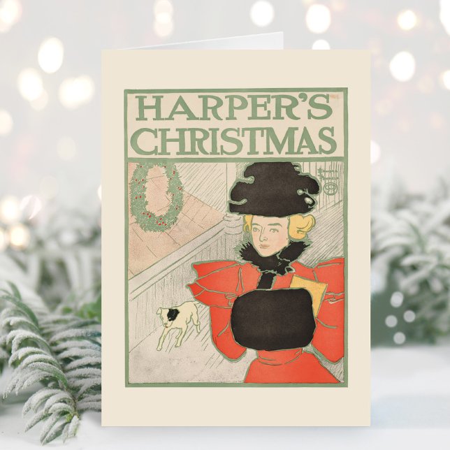 Vintage Harper’s Christmas 1896 Holiday Card (Creator Uploaded)