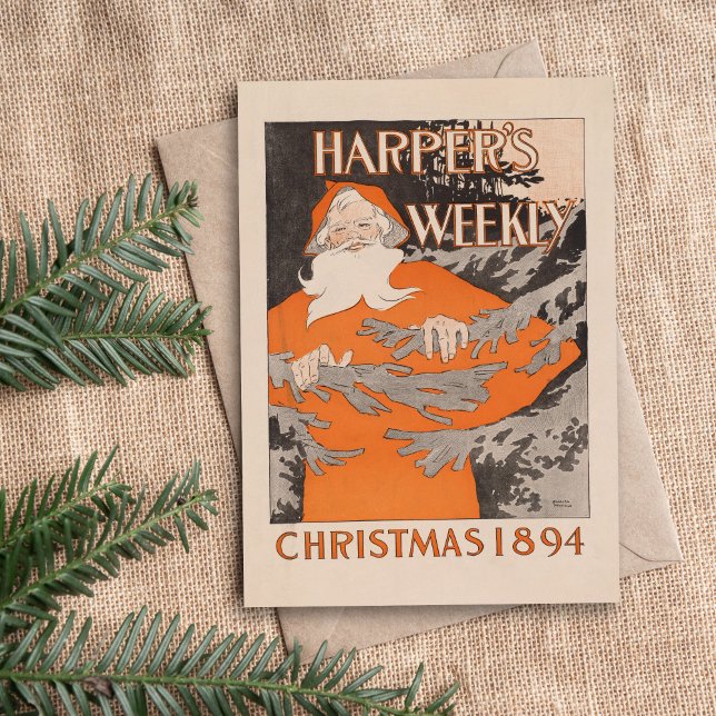 Vintage Harper’s Weekly Christmas 1894 Holiday Card (Creator Uploaded)