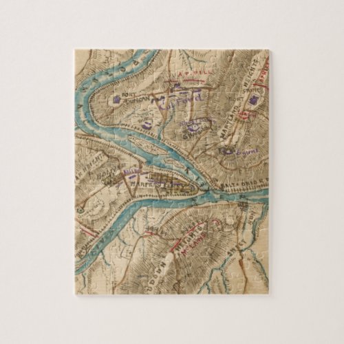 Vintage Harpers Ferry Civil War Map 1862 Jigsaw Puzzle