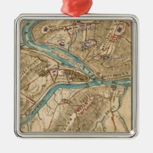 Vintage Harpers Ferry Civil War Map (1862) Metal Ornament