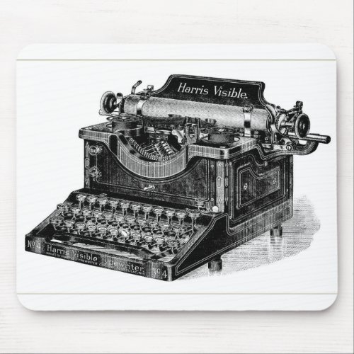 Vintage Harris Visible Typewriter Mouse Pad