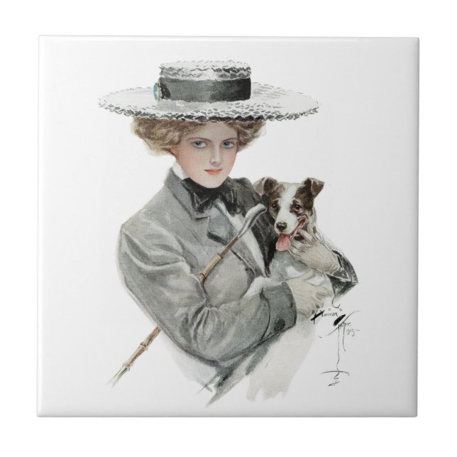 Vintage Harrison Fisher Ceramic Tile (Front)