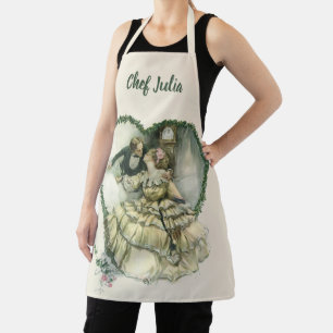 Vintage Harrison Fisher, Christmas Bride and Groom Apron