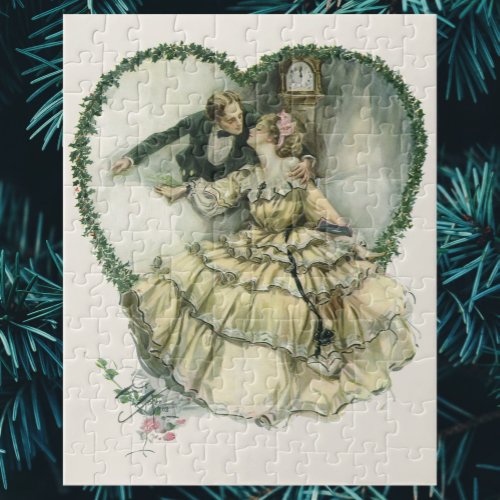 Vintage Harrison Fisher Christmas Bride and Groom Jigsaw Puzzle