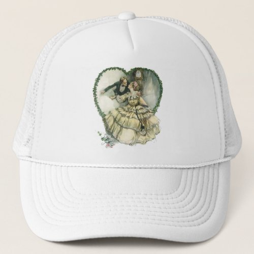 Vintage Harrison Fisher Christmas Bride and Groom Trucker Hat