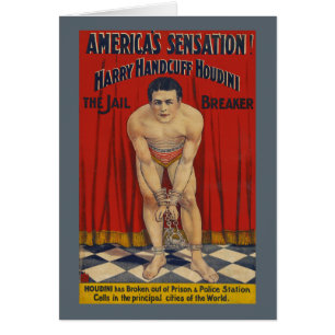 Vintage Harry Handcuff Houdini - The Jail Breaker Cards