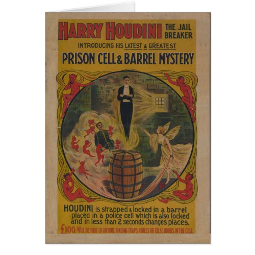 Vintage Harry Houdini Poster